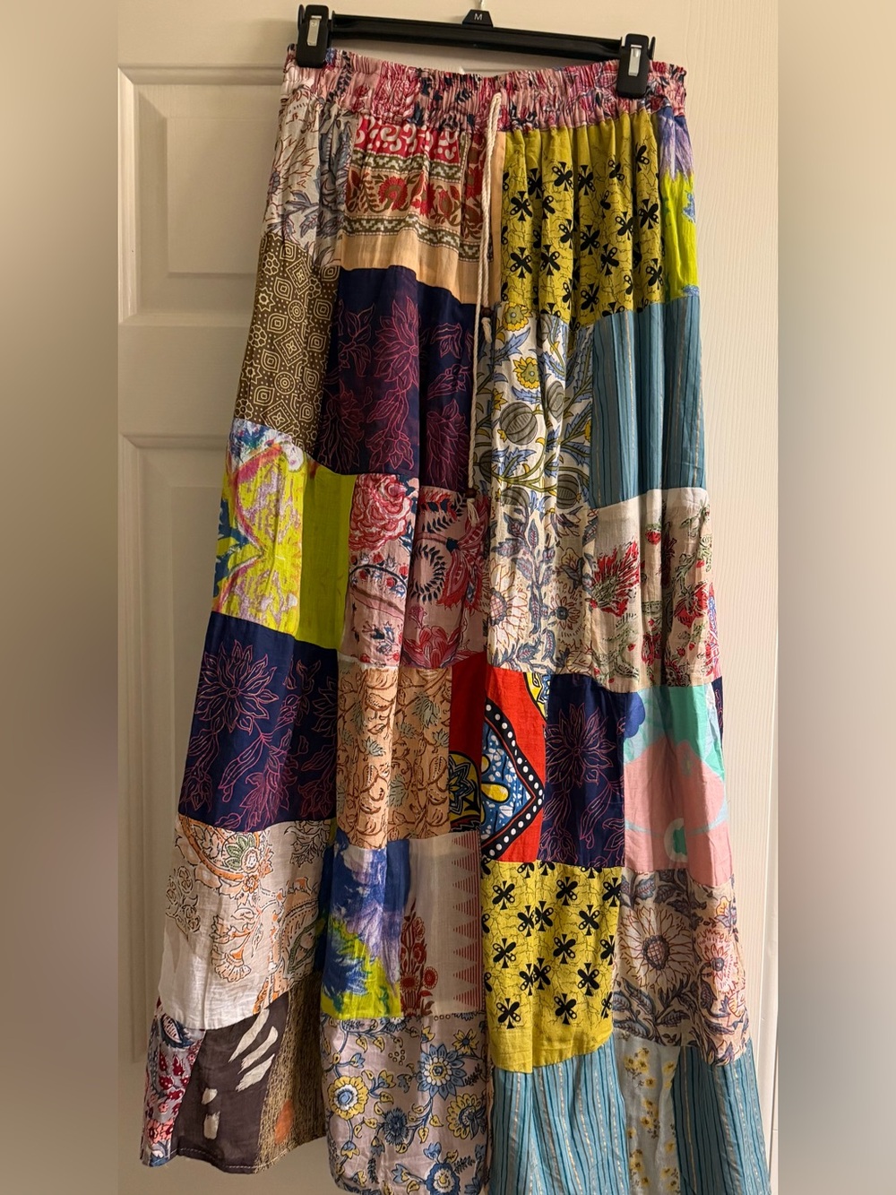 Bohemian Patchwork Maxi Skirt - Multicolor